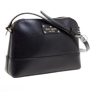 Vintage Kate Spade Black Leather Wellesley Hanna Crossbody Bag